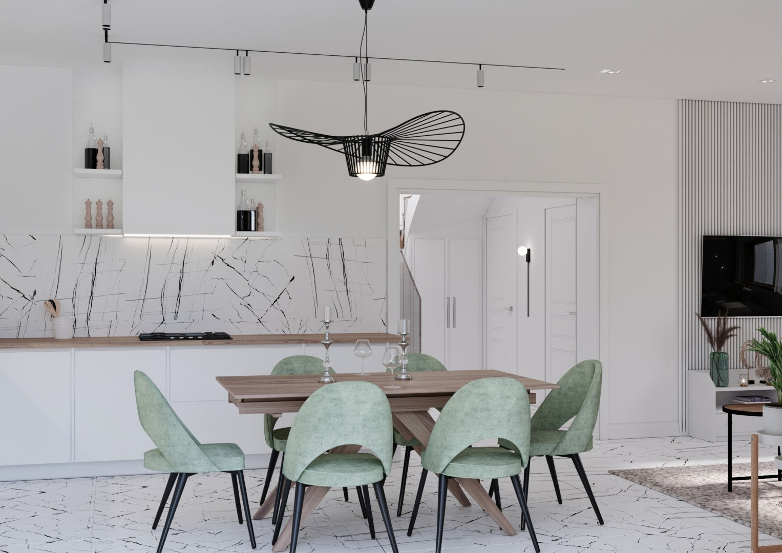 Кухня-гостиная в современном стиле