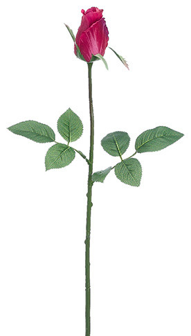 Silk Plants Direct Rose Bud, Pack of 12, Boysenberry