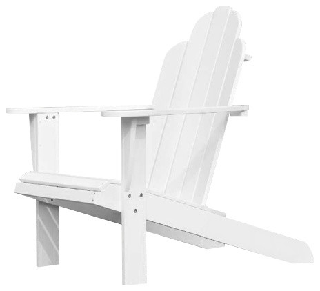 Linon Teak Adirondack Chair, White