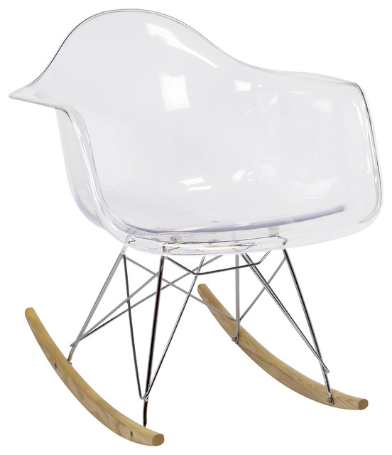 Midcentury Modern Daw Style Rocker With Arms Clear Acrylic Midcentury Modern Daw Style Rocker With Arms Clear Acrylic Rocking Chairs By The Khazana Home Austin Furniture