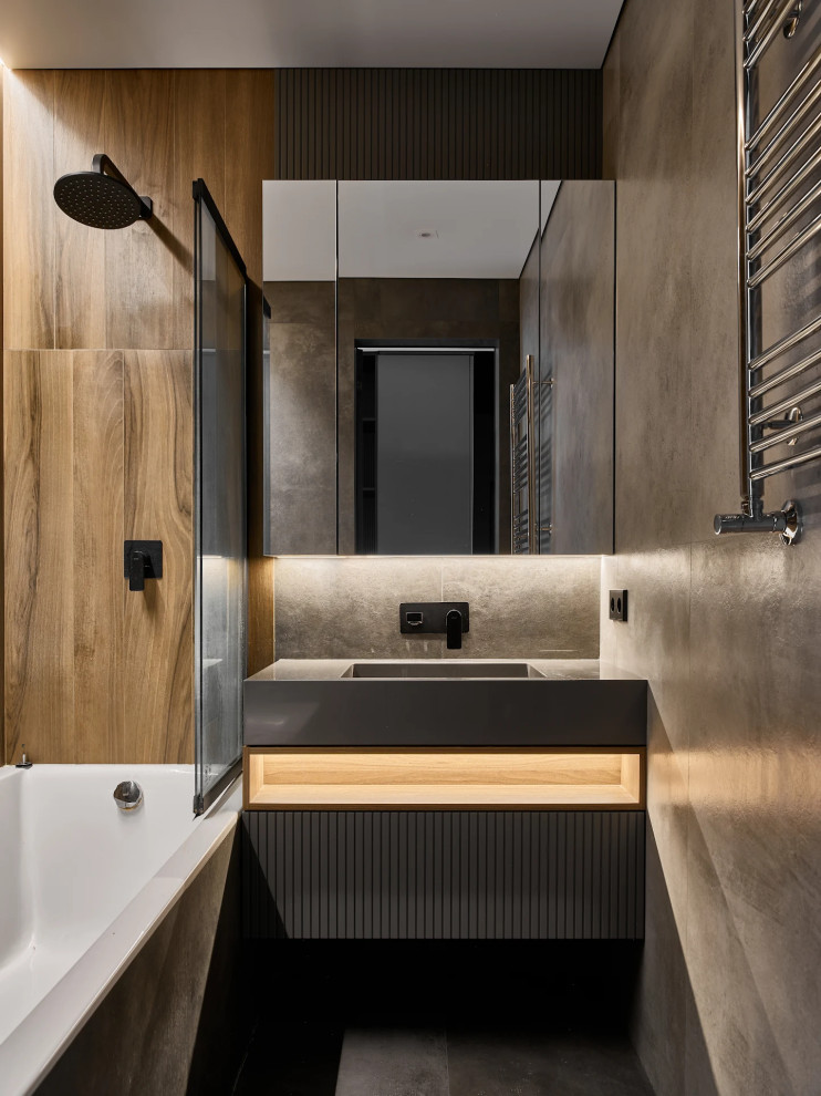 Дизайн проект квартиры 60м2.  Коридор и Ванные