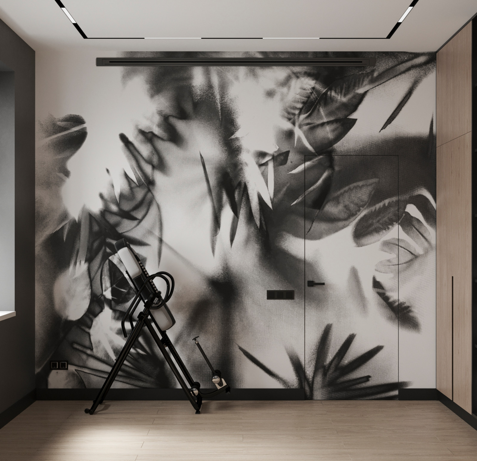 Стильный интерьер коттеджа с женской и мужской спальнями