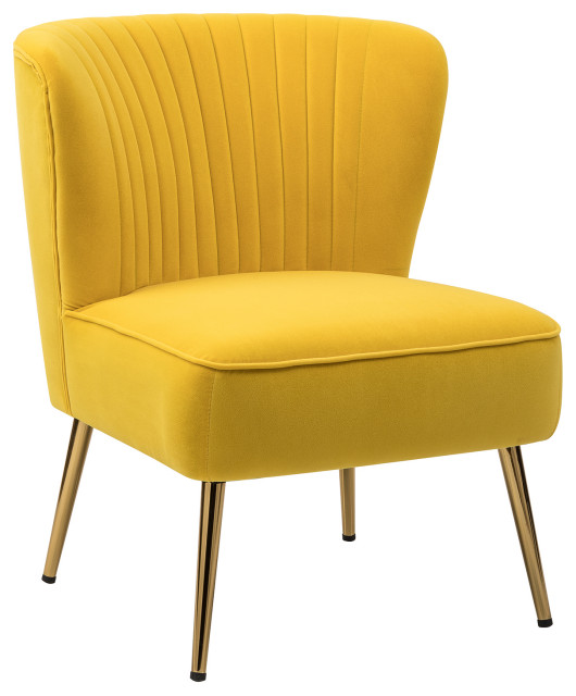 Velvet Accent Dining Chair Midcentury Dining Chairs by Karat Home Houzz