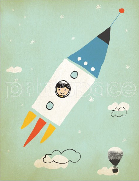 Rocket Boy Art Print
