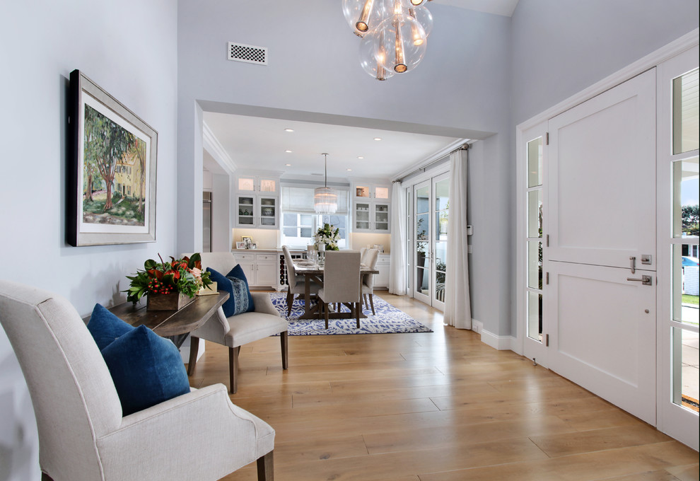 Entryway - transitional entryway idea in Orange County