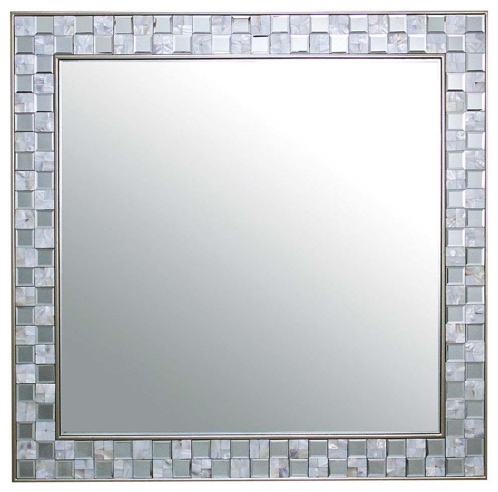 Acme Accent Wall Mirror in Mirrored Finish 97388 Beach Style Wall
