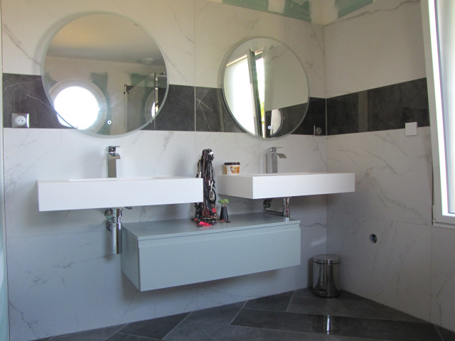 R&eacute;novation de salle de bain trendy-badevaerelse