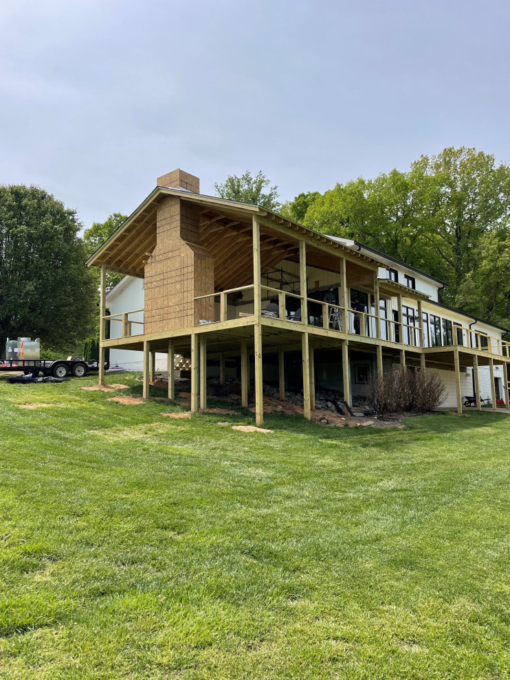 Covered porch addition