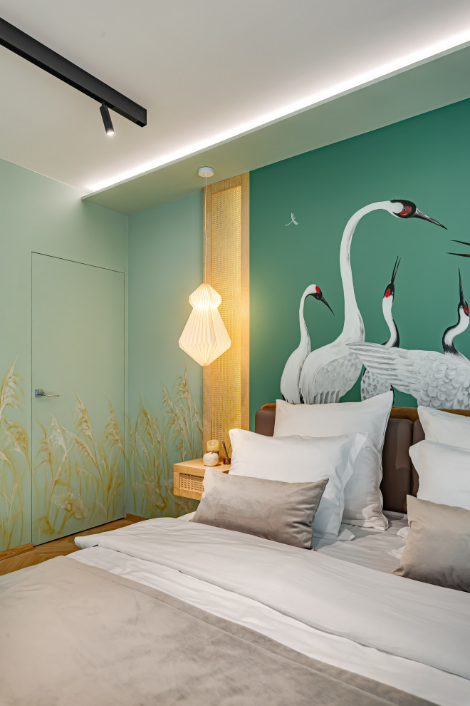 Спальня с журавлями