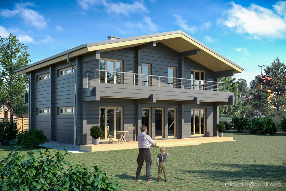 Дом из клееного бруса – 180 м2, г. Новосибирск