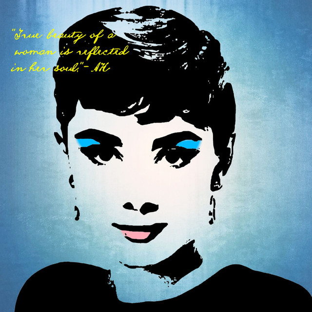Pop Art Actress Icons Audrey True Beauty Graphic Art On Wrapped Canvas Contemporary Prints And Posters By Penny Lane Publishing Inc