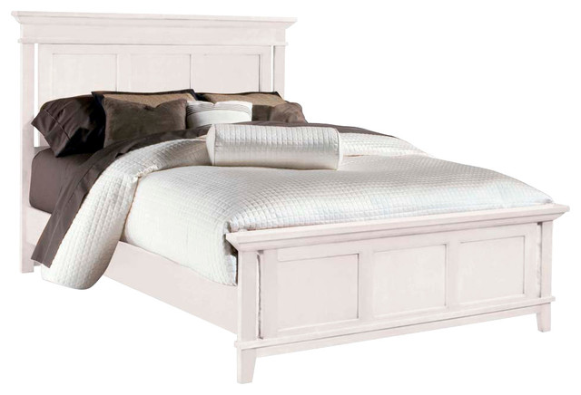 American Drew Sterling Pointe Panel Bed in White - King