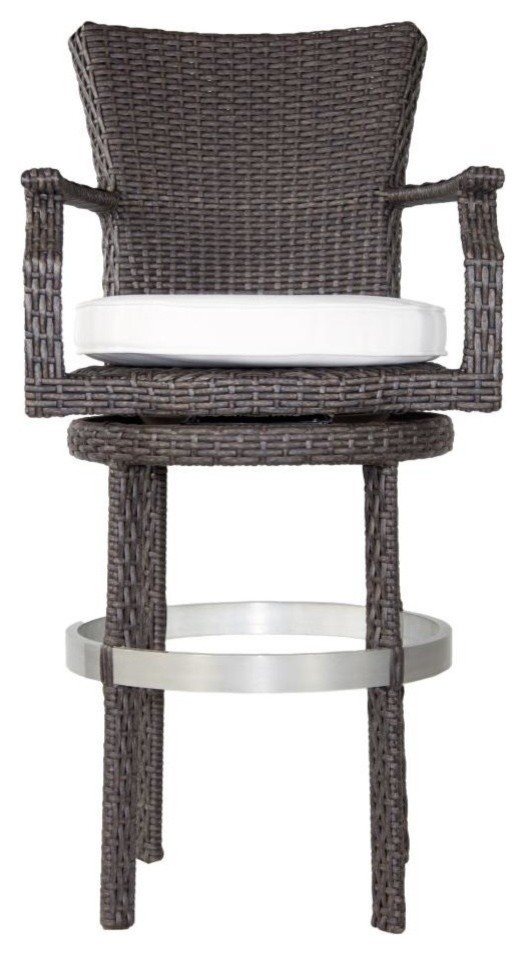 black outdoor swivel bar stools