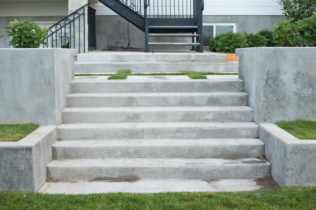 Concrete stairs - Traditional - Landscape - Salt Lake City ...