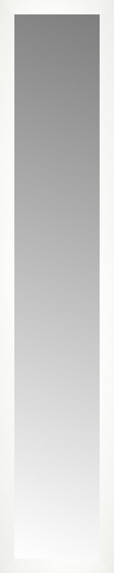14"x67" Custom Framed Mirror, Smooth White