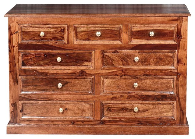Shaker Clic Solid Wood 9 Drawer Dresser Transitional Dressers Shaker Clic Solid Wood 9 Drawer Dresser