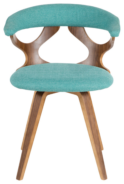 The Monte Dining Chair, Walnut and Teal