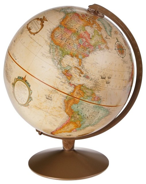Franklin 12 Antique Desk Globe Traditional World Globes By