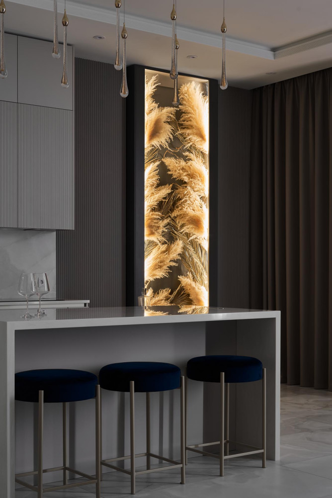 Дизайн проект квартиры 180м2  ЖК "Бульварный  переулок ". Гостиная