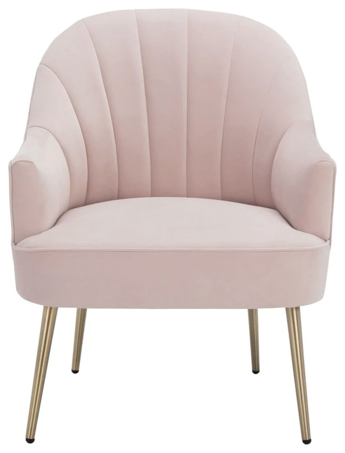 Massa Accent Chair Light Pink Midcentury Armchairs And Accent