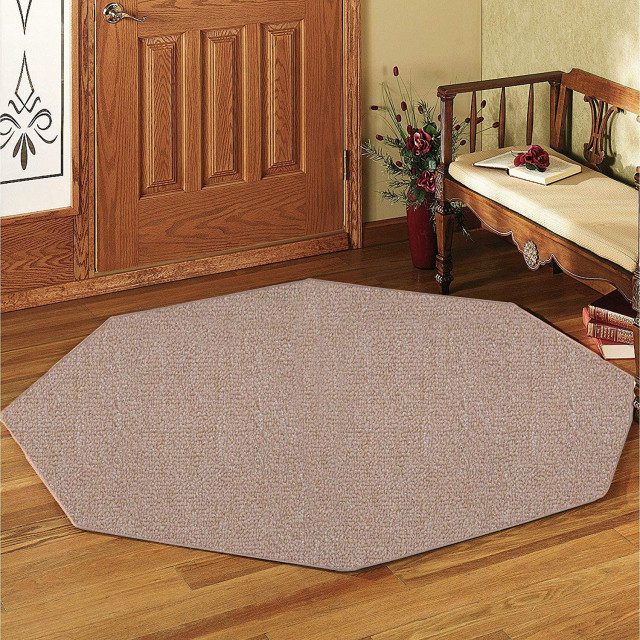 Broadway Collection Solid Color Indoor Outdoor Area Rugs, 6' Octagon ...