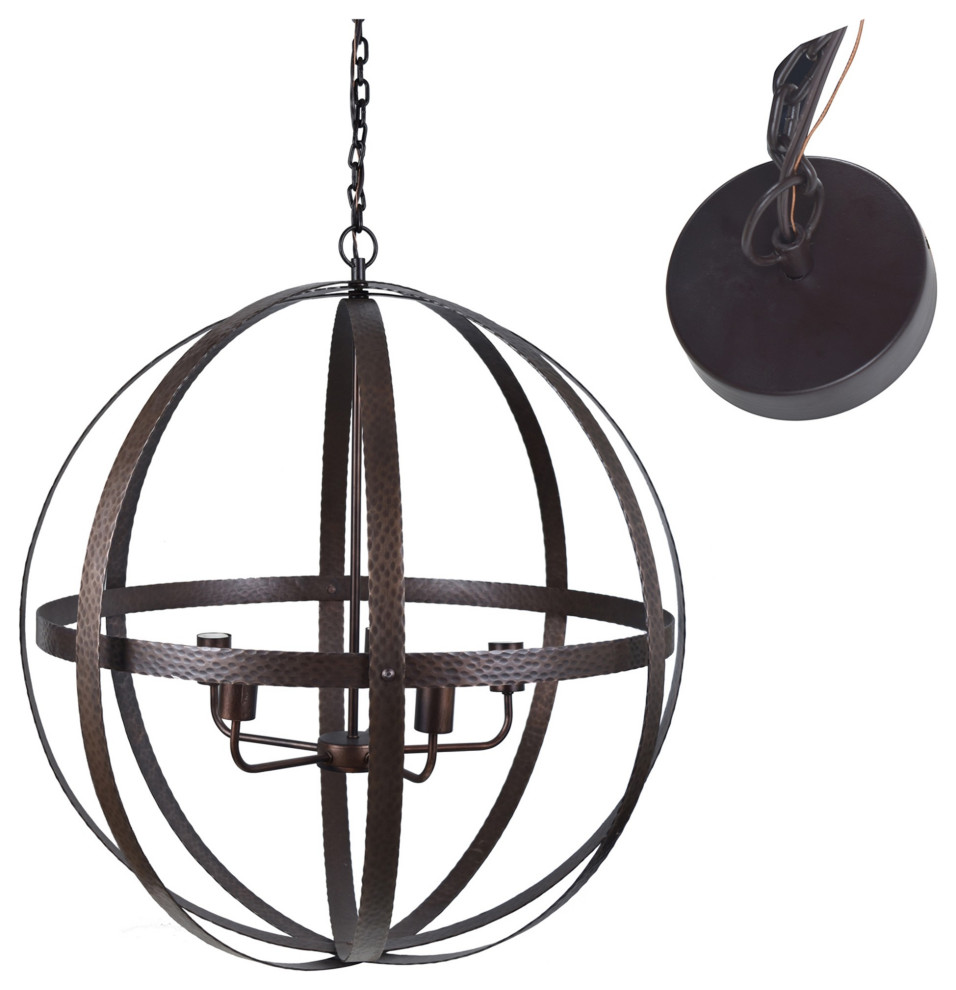 Sanya Metal 30"H Sphere Hanging Lamp Contemporary Pendant Lighting