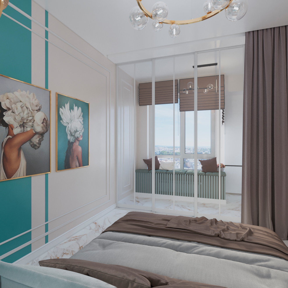 Дизайн спальни с make up зоной