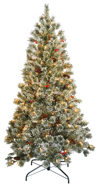Crystal Cashmere Tree With Clear Lights, 6.5'