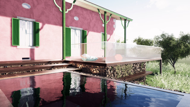 Maison Rose nyklassisk-pool