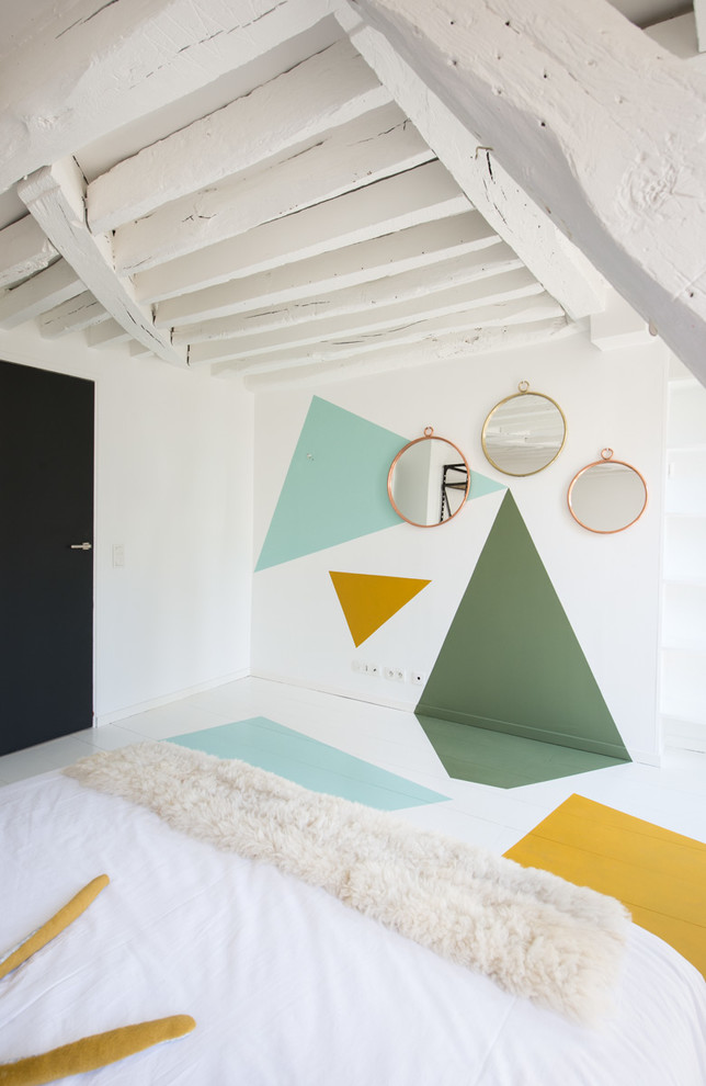 This is an example of a scandinavian bedroom in Montpellier.