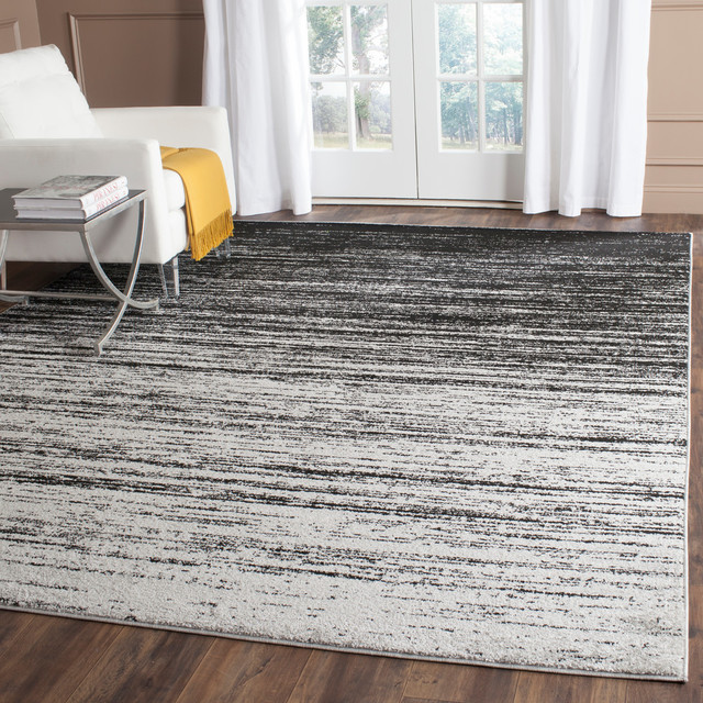 Safavieh Adirondack 2 6 X6 Loomed Rug Ivory And Silver Lauren Area Rug Silver Black