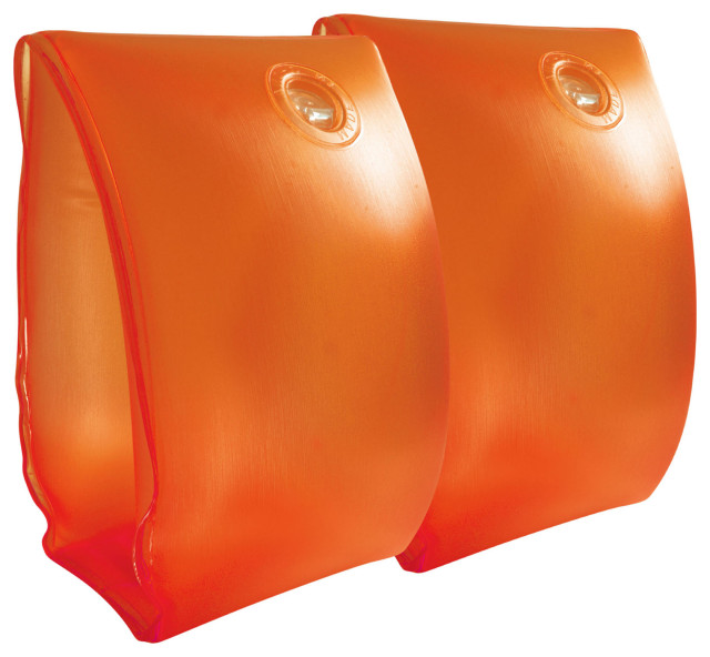 Set of 2 Inflatable Orange Children's Arm Floats 3 Years and Up