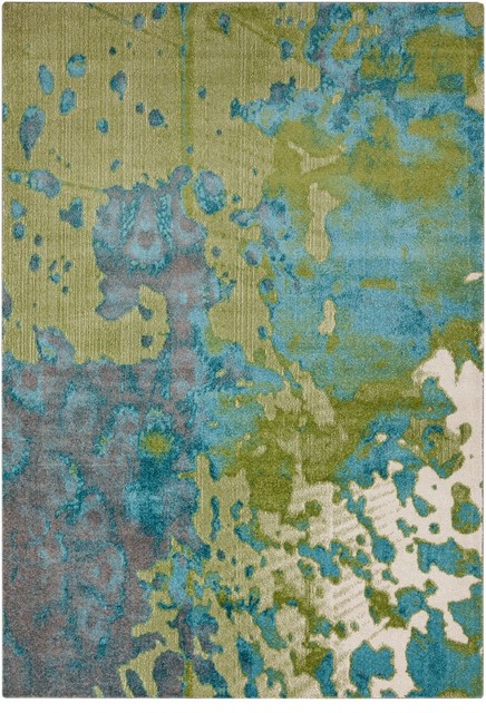 Aberdine Area Rug, Rectangle, Teal, 5'2"x7'6"