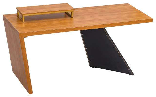 Modern Office Desk, Monitor Riser Stand - Modern - Desks And Hutches ...