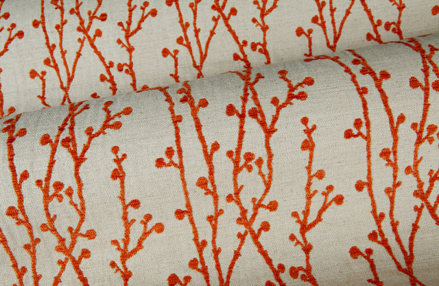 Simon Flowering Branches Fabric in Citrus