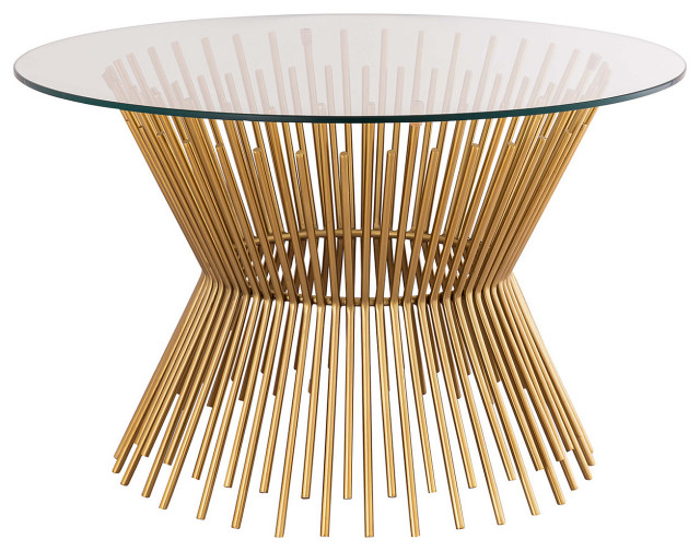 gold wire coffee table