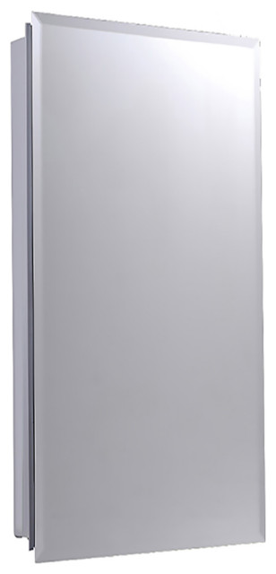 Euroline Medicine Cabinet, 16"x36", Beveled Edge, Surface Mounted