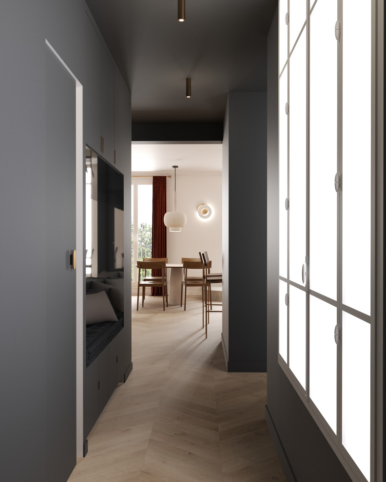 Projet - Couloir d'entrée - Vue 3D