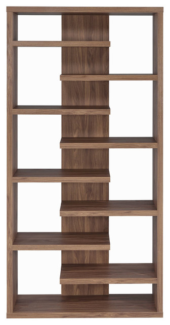 Coaster Fine Furniture Interjecting Shelf Bookcase With Center Back Coaster Fine Furniture Interjecting Shelf Bookcase With Center Back Panel Transitional Bookcases By Clickhere2