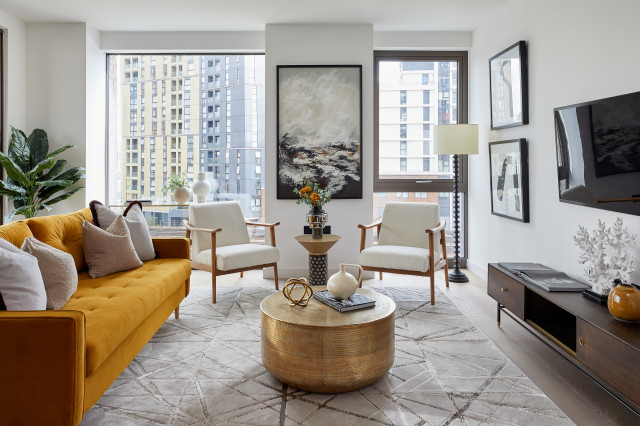 Embassy Gardens contemporary-vardagsrum