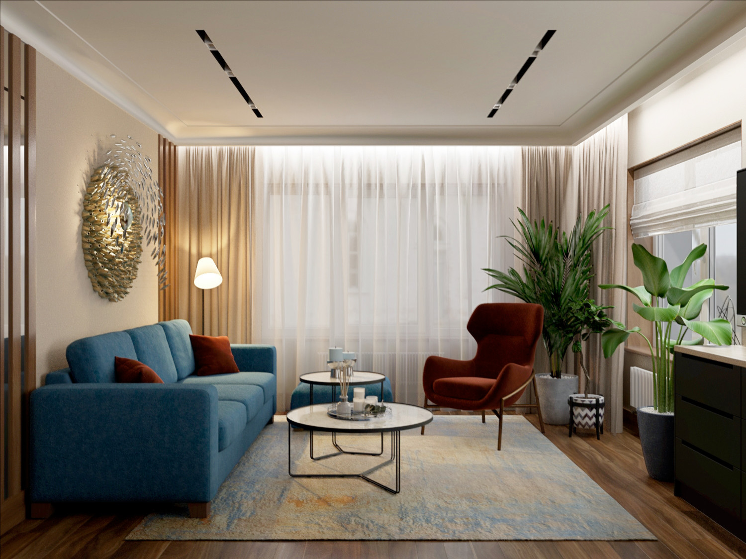 Визуализация трехномнатной квартиры для студии EEDS