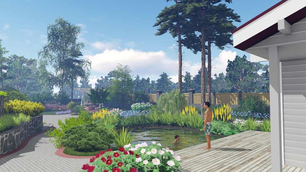 Сад со сложным рельефом