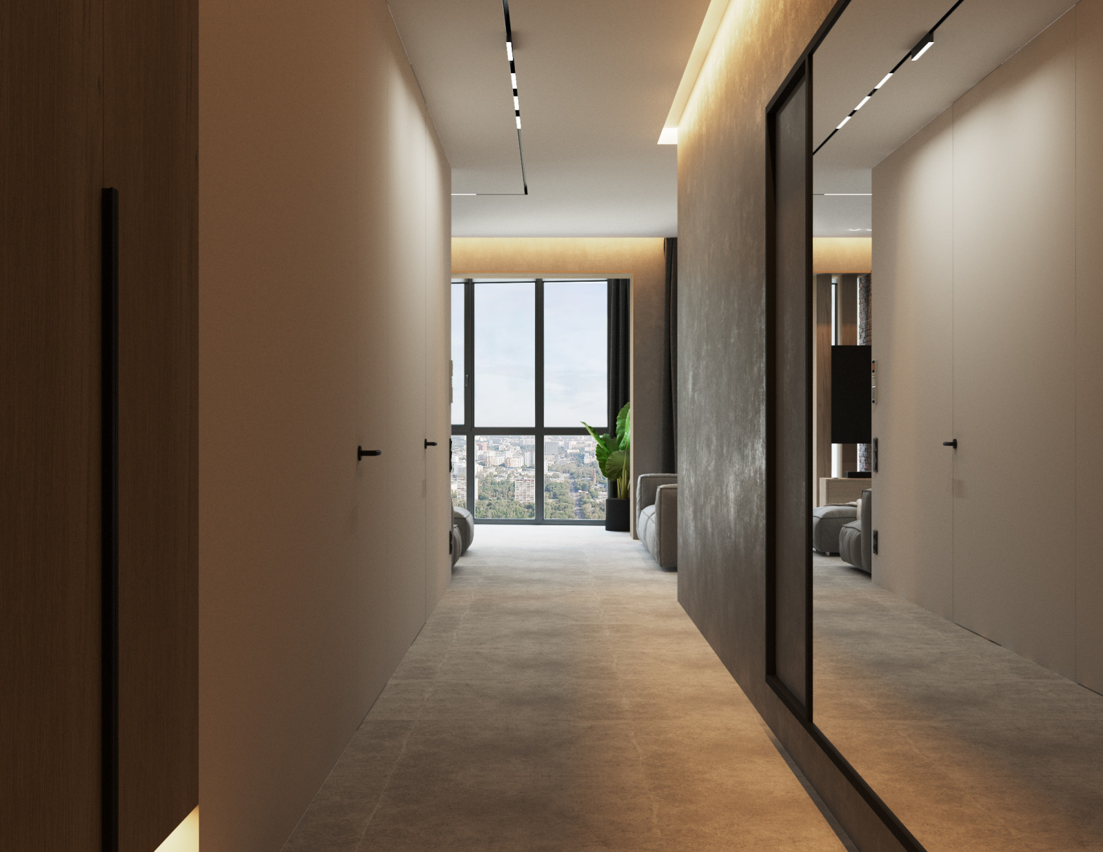 Современная квартира с видом на лес