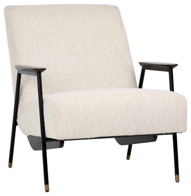 Ruiz Cotton Blend Upholstered Occasional Chair, Off-White