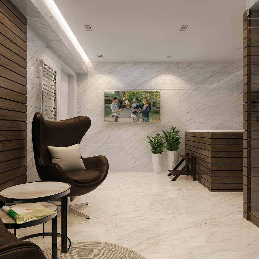 Двухэтажный дом в современном стиле