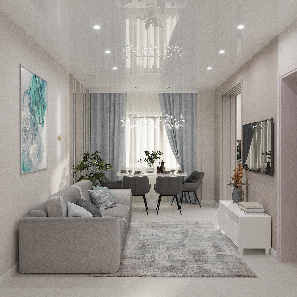 Дизайн кухни-гостиной