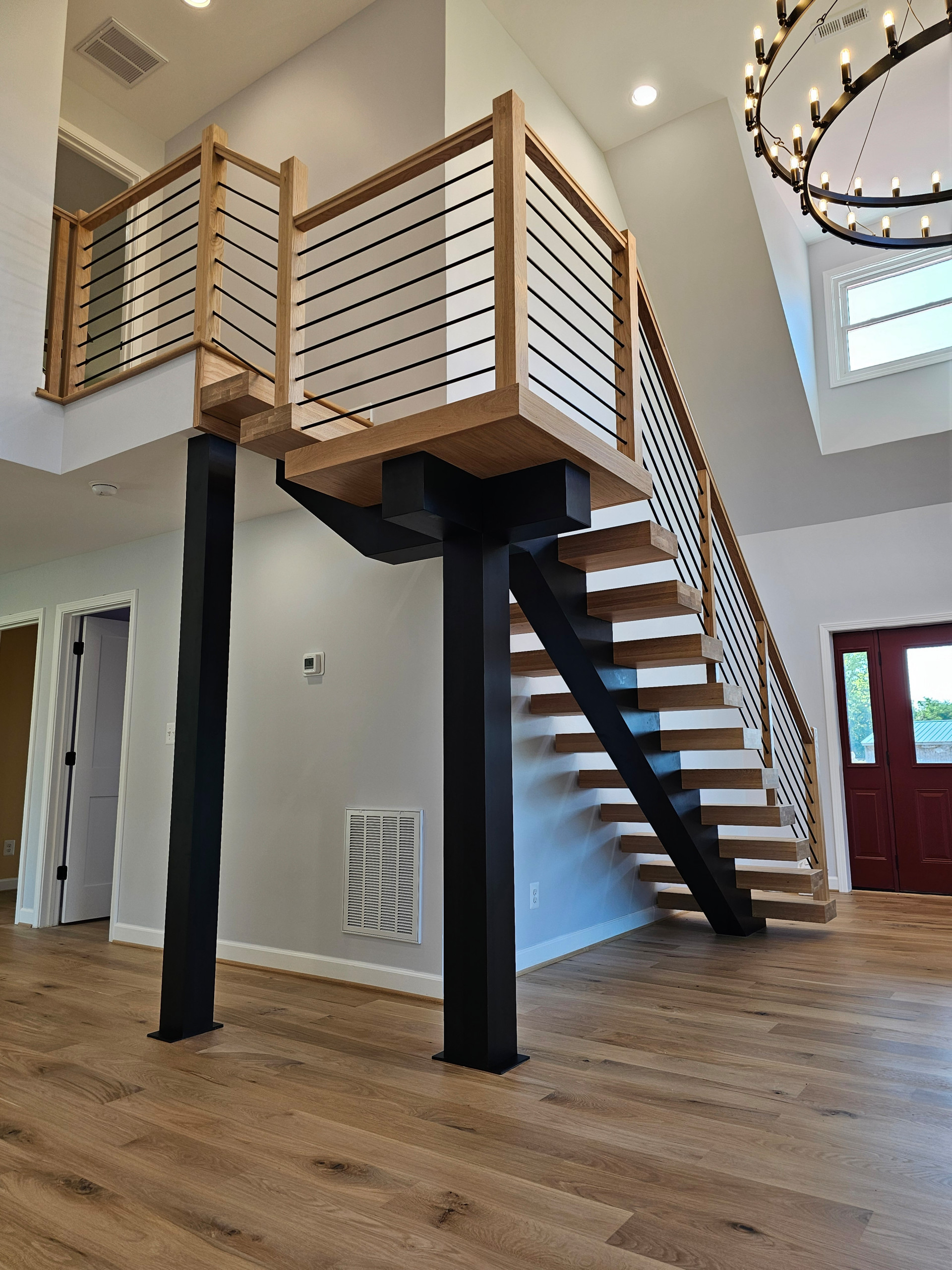 123_Modern Meets Rustic Farmhouse Staircase, Leesburg, VA 20175