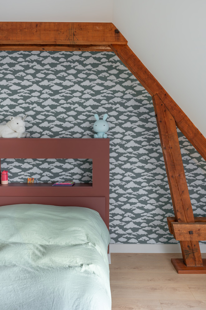 Cette image montre une chambre d'enfant design.