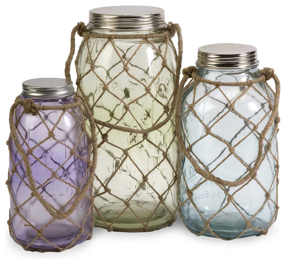 IMAX 84755-3 Marci Decorative Glass Jars, Set of 3