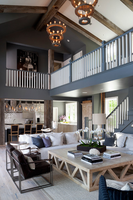 Custom Home Rehoboth Beach - Beach Style - Family Room ...